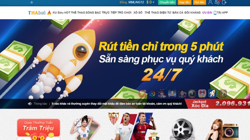 Điều kiện khi giao dịch rút tiền tại Thabet